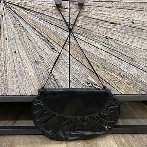 Vintage Halston Black Leather Clutch